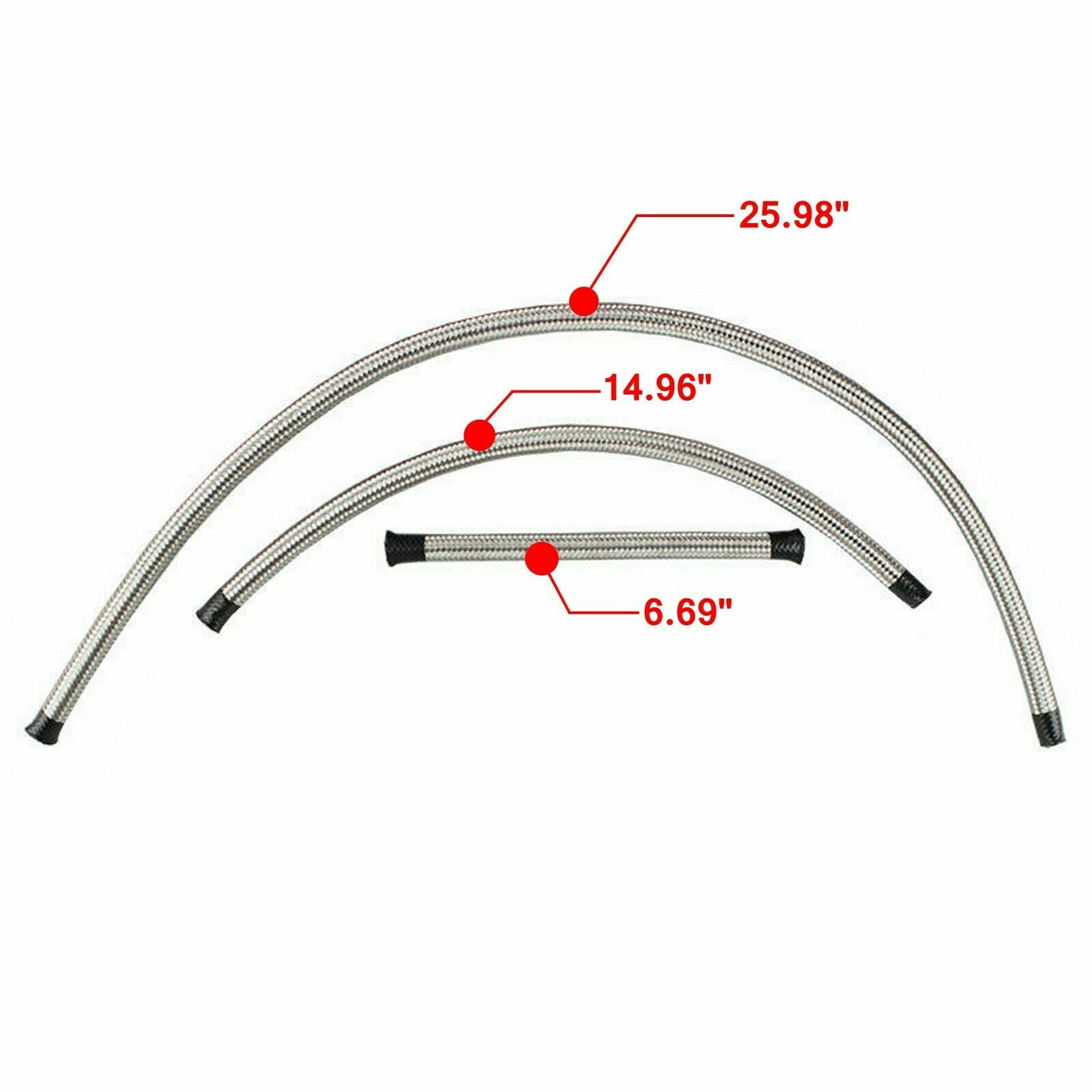 LokoCar Adjustable Fuel Pressure Regulator Kit Oil 0-100psi Gauge -6AN Black Red