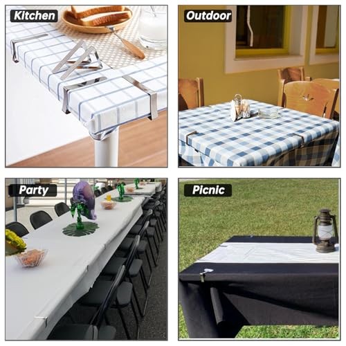 Tablecloth Clips 32 Pack Picnic Table Clips, Stainless Steel Table 32 pack