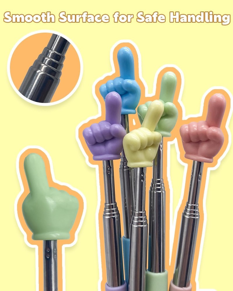 Retractable Teacher Pointer for Classroom Kids Reading, Dumero Extendable Finger