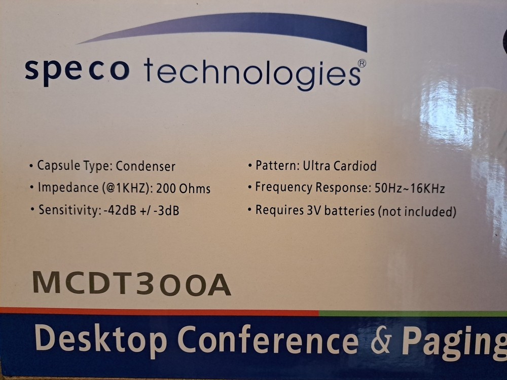 Speco Technologies Paging Microphone,Condenser MCDT300A Speco Technologies
