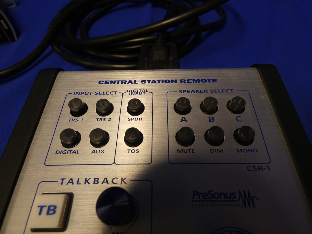 PreSonus Central Station w/Presonus Central Station Remote, Cable (untested)