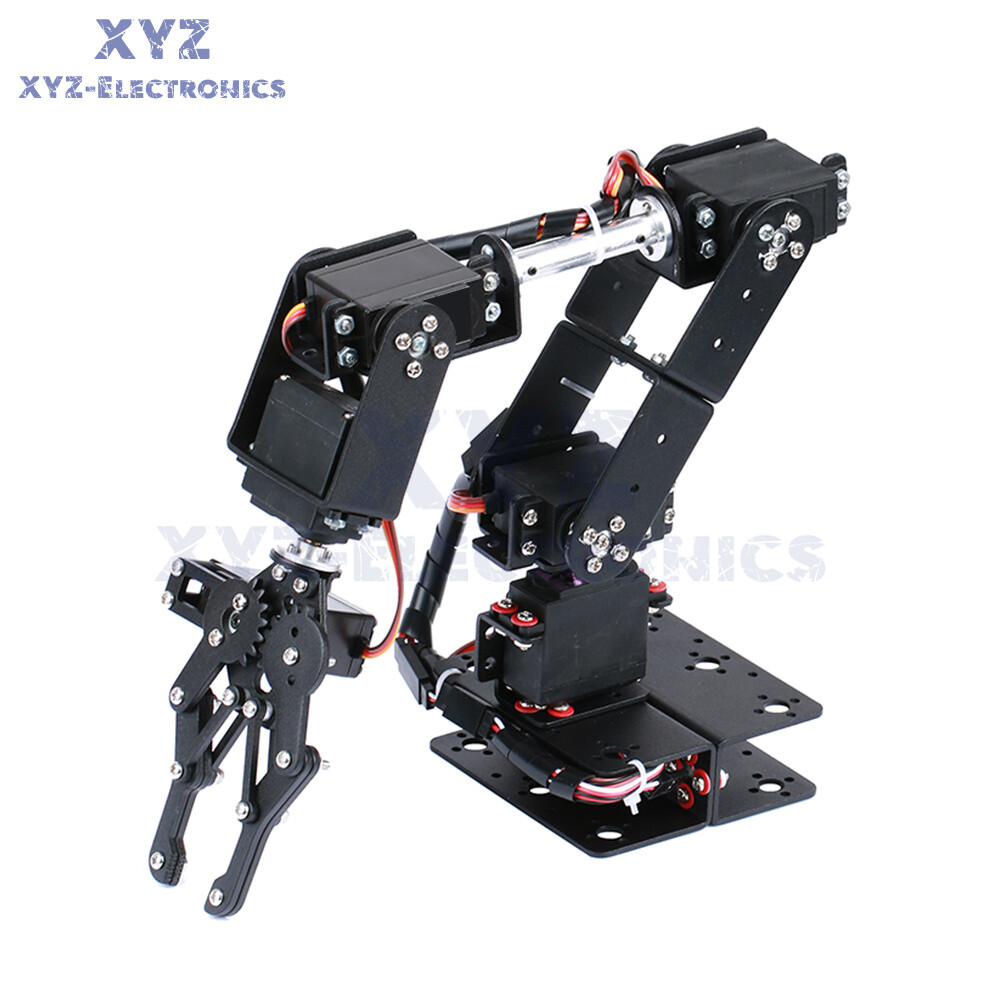 Robotic Arm Kit 6DOF Programming Robot Arm DIY Clamp Claw Kit without Servo