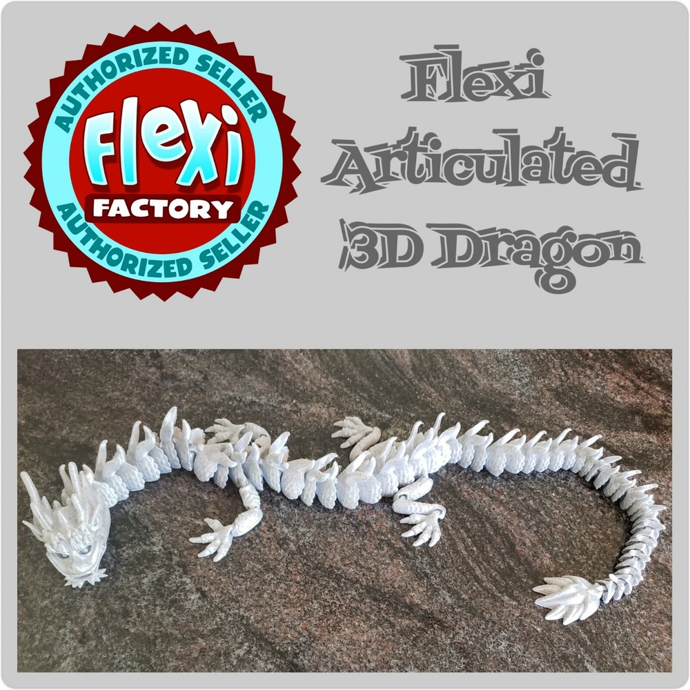 Flexi Imperial Dragon Figure 3D Printed Articulated/Locking