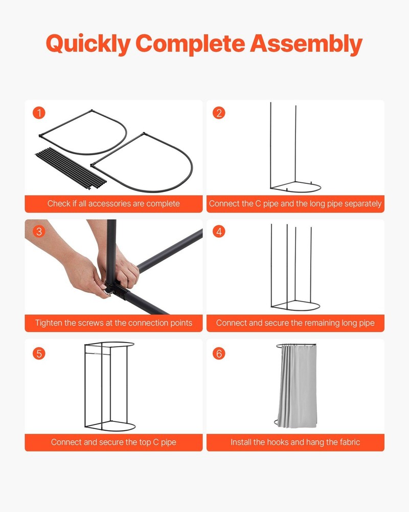 Freestanding 39x37x79in Fitting Booth with Scratch Resistant Coating