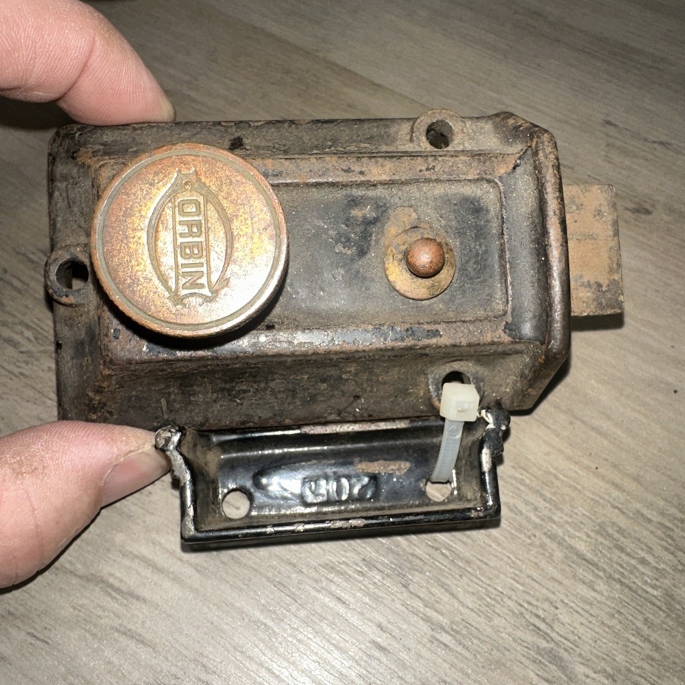 Antique Corbin Deadbolt Latch Surface Mount Working