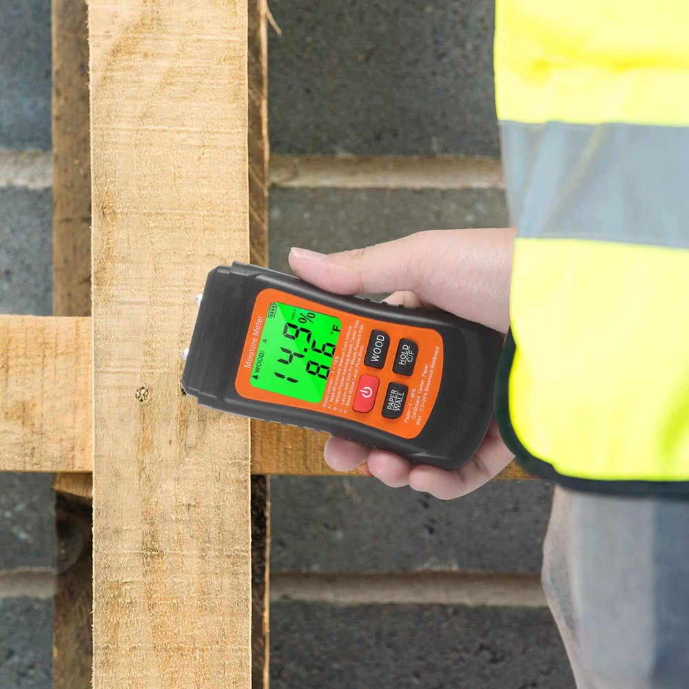 Moisture Meter for Wood Wall Paper Caravan Damp Plasterboard Testing Device