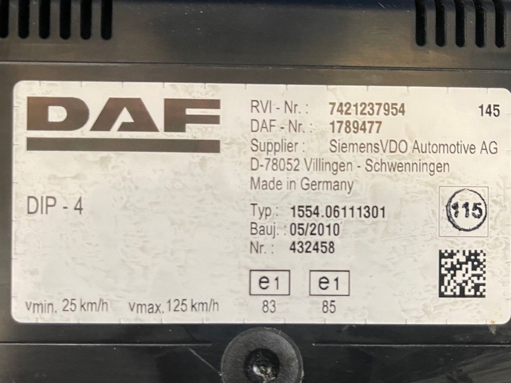 Daf Dash Board - Instrument panel Adblue