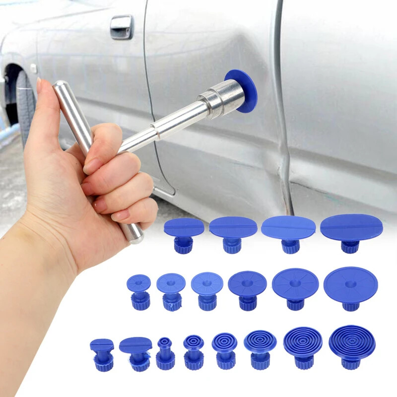 19Pcs Car Dent Puller Plastic Suction Cup For Pulling Vehicle Remove Dents Tabs