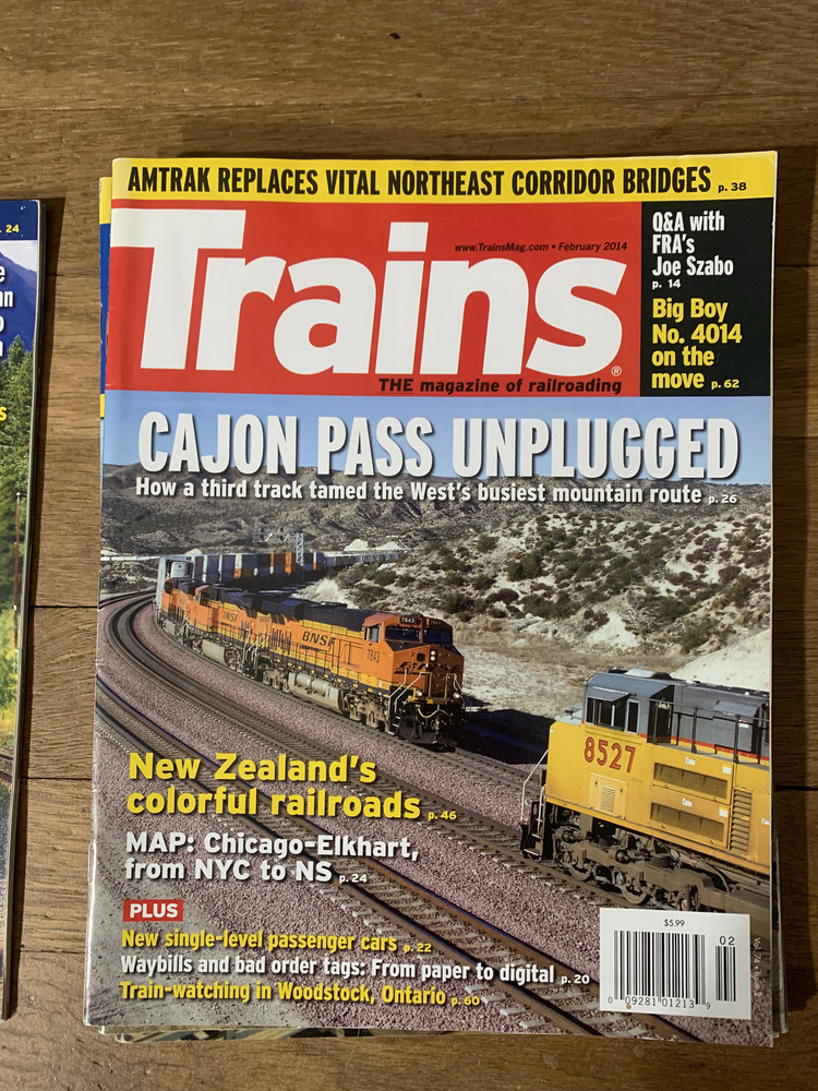 2013 2014 Model Railroader / Trains Magazines 5 Issues