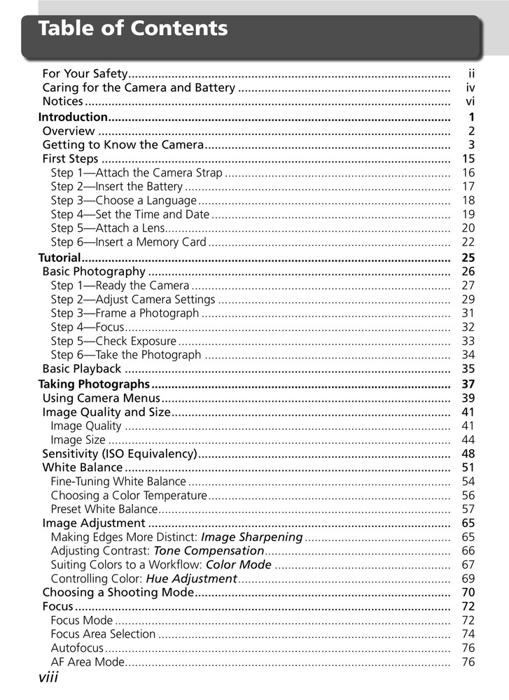 Nikon D2H — User Guide Manual Documentation — 1/2 Size 5.5" x 8.5" Small Compact