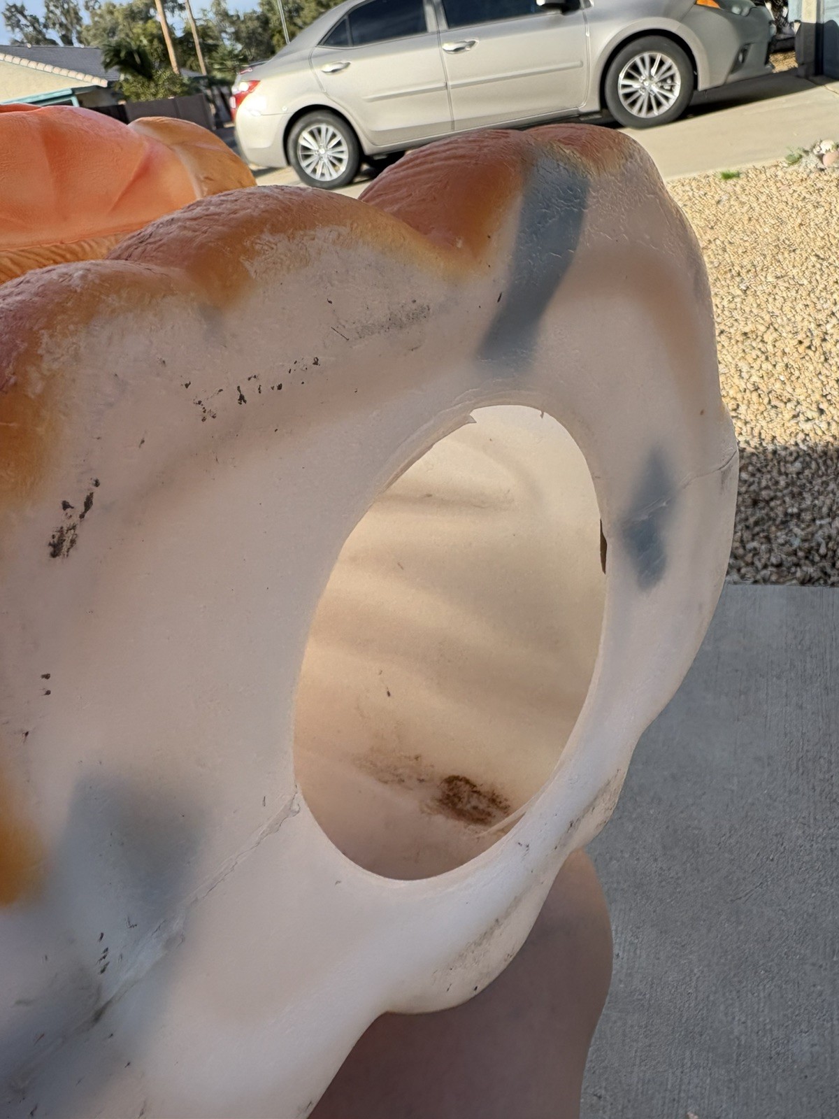 Vintage Empire Blow Mold 90's Halloween Teddy Bear Raccoon Bandit Pumpkin 24"