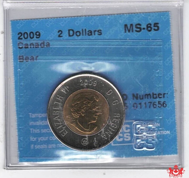 2009 Canada 2 Dollars Bear - CCCS MS65 - 0117656