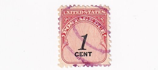 STAMP US SCOTT J89 "Numeral 1" 1 CENT 1959 4th GENERATION USED - E
