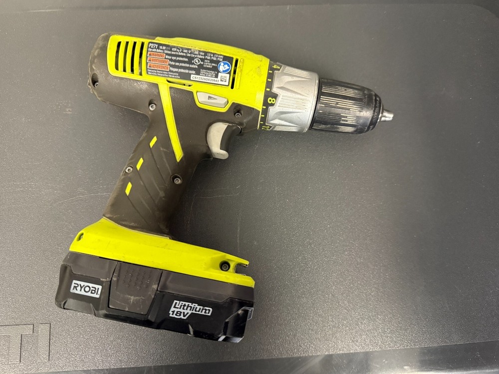 Ryobi P271 drill with 18v battery