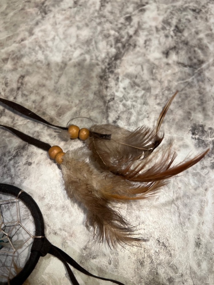 Wolf Theme Webbed Dream Catcher - Small Size - Preowned Native American