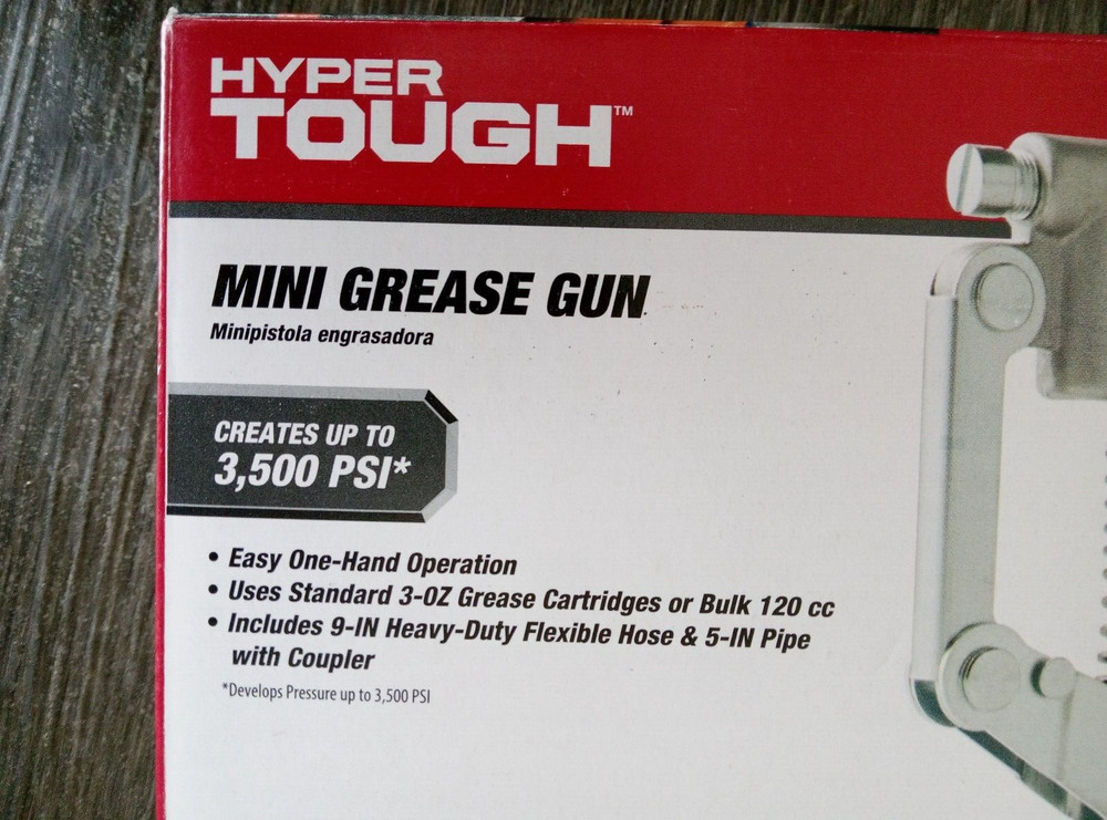Hyper Tough Mini Grease Gun with Pistol Grip Handle