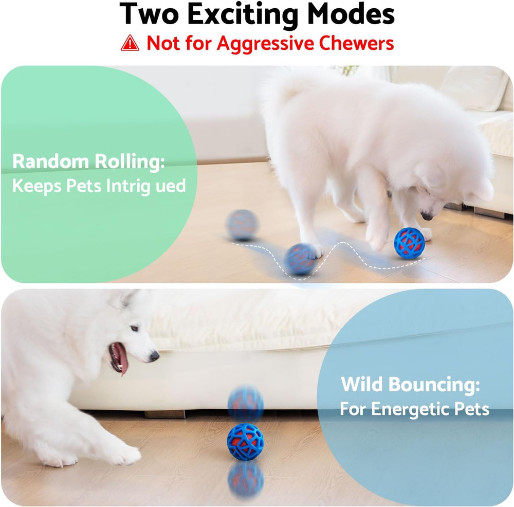 Interactive Dog Toys Durable Automatic Bouncing & Vibrating Interactive Dog Ball