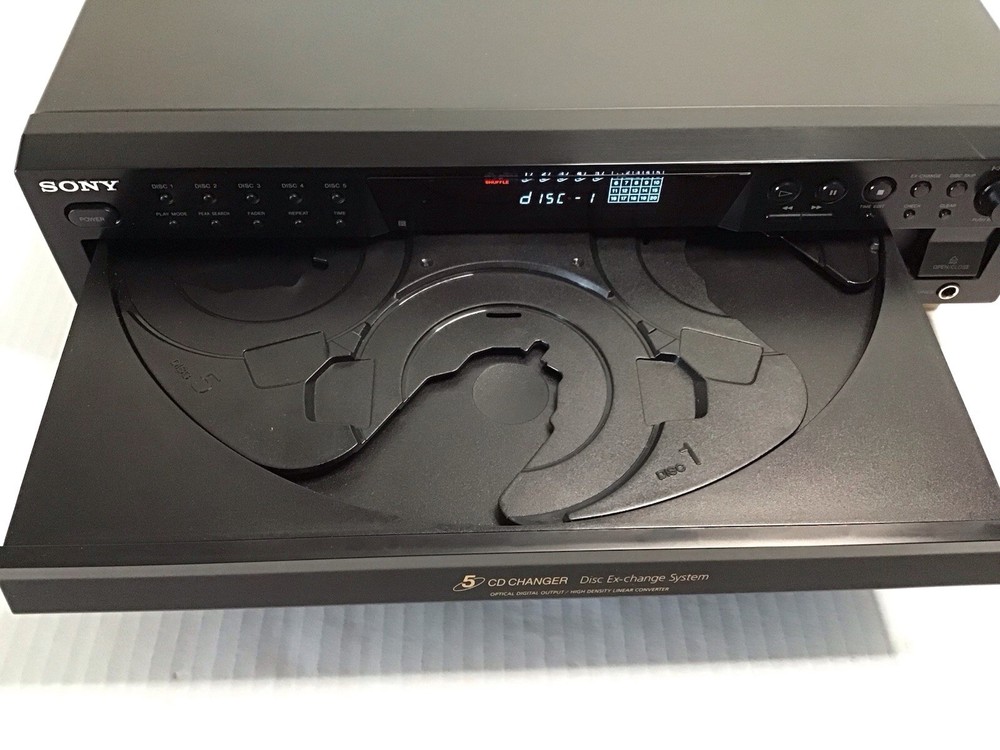 Sony 5-Disc CD Carousel Changer Player CDP-CE375 w/ Remote TESTED