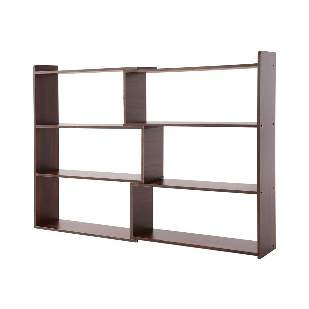 3-Tier Expandable Bookcase Open Storage Shelf Retractable Book Storage Rack