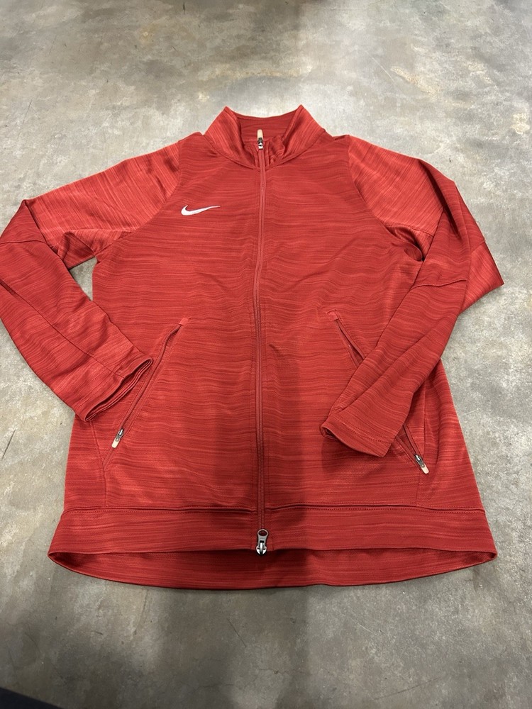 Nike Dri Fit Athletic Jacket Size M Red