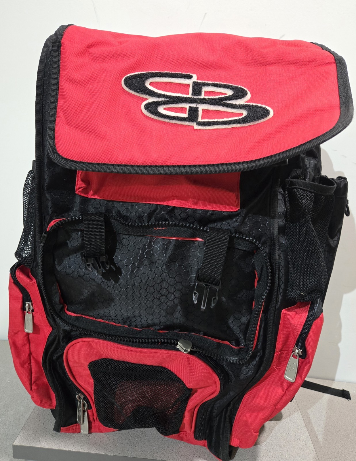 Boombah Superpack Red Black *missing Front Flap *