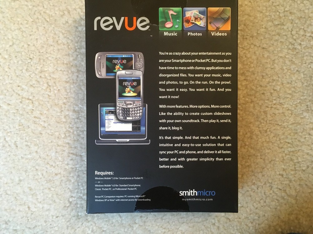 NEVER USED Smith Micro Revue software - STILL IN ORIGINAL BOX