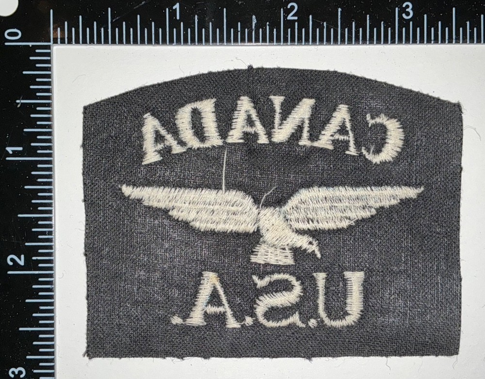 WWII CANADA USA RAF RCAF Eagle Wings Title Patch Sign Formation