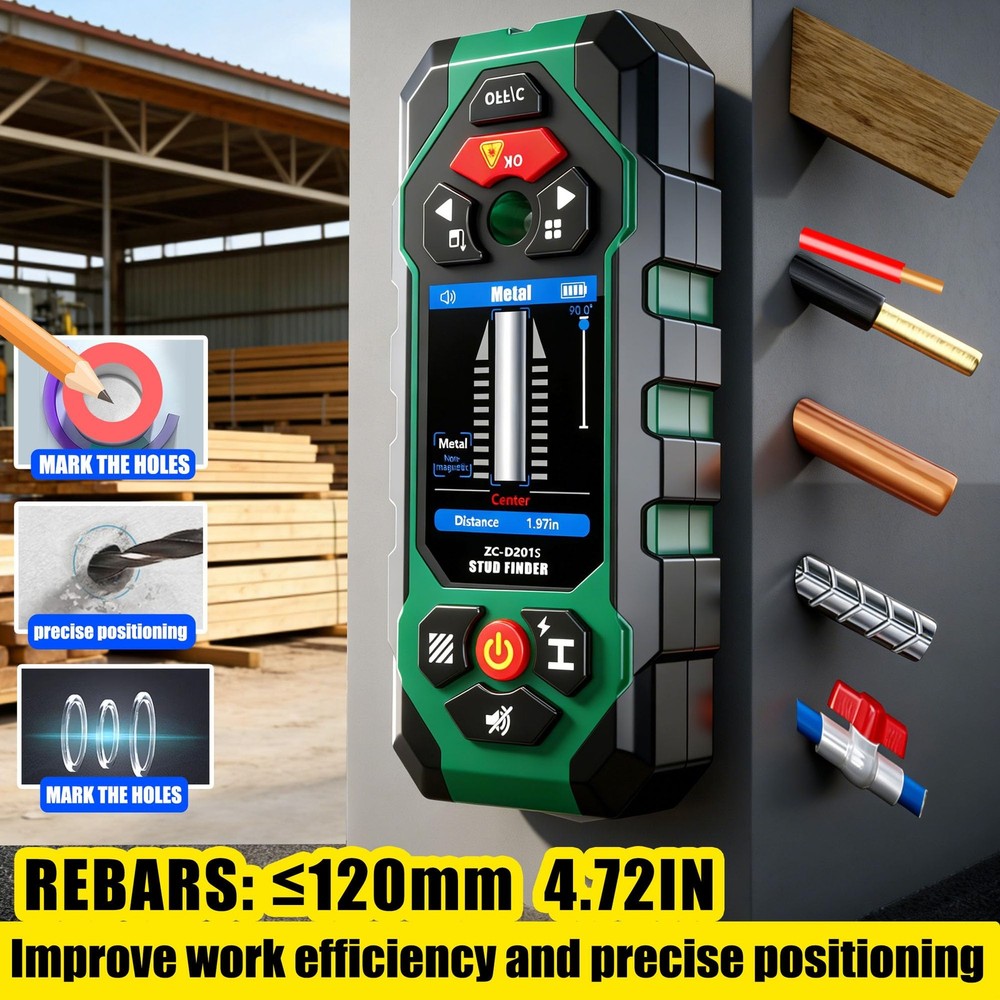 Stud Finder Wall Scanner 10 in1 Multi-Function Wall Detector Precisely Locate...