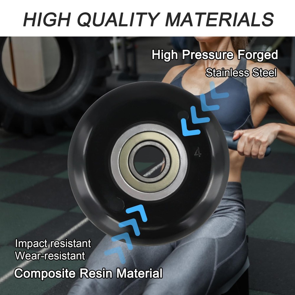 Rollers Kit Fit for Rowing Machine Seats Cushion Wheel,For Gym Wheels/Rollers...