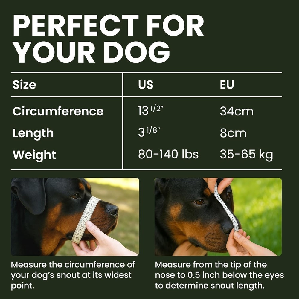 Leather Straps Dog Muzzle Stainless Steel