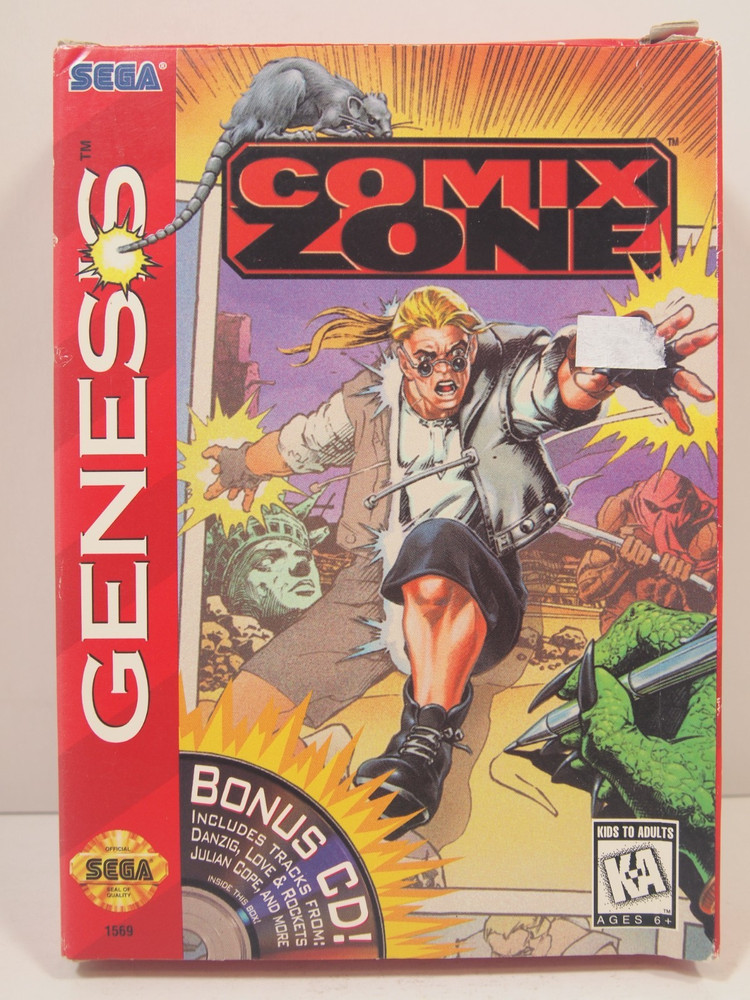 Comix Zone (SEGA Genesis) Authentic CARDBOARD BOX ONLY