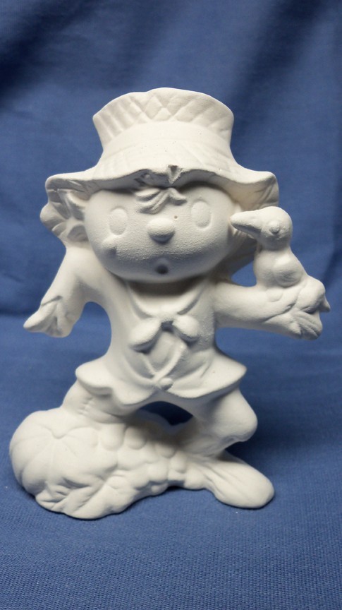 2 Scarecrows Halloween Fall Scarecrow Ceramic Bisque Ready To Paint