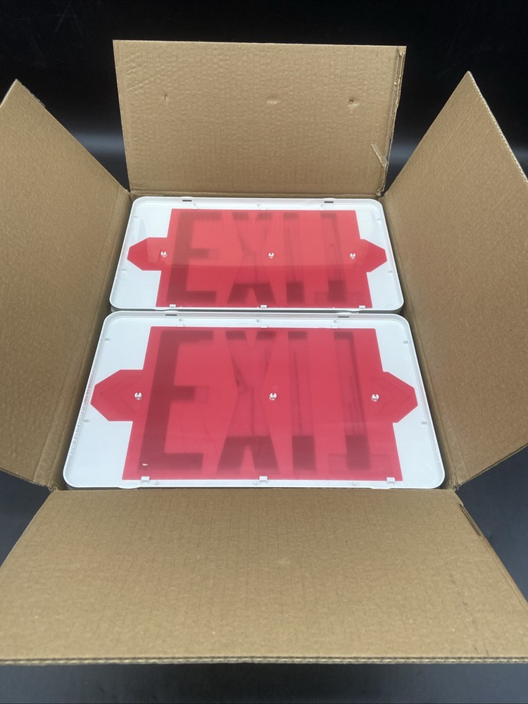 Gruenlich LED Exit Lighting Fixture Universal Single Or Double Face 4 Pack New*