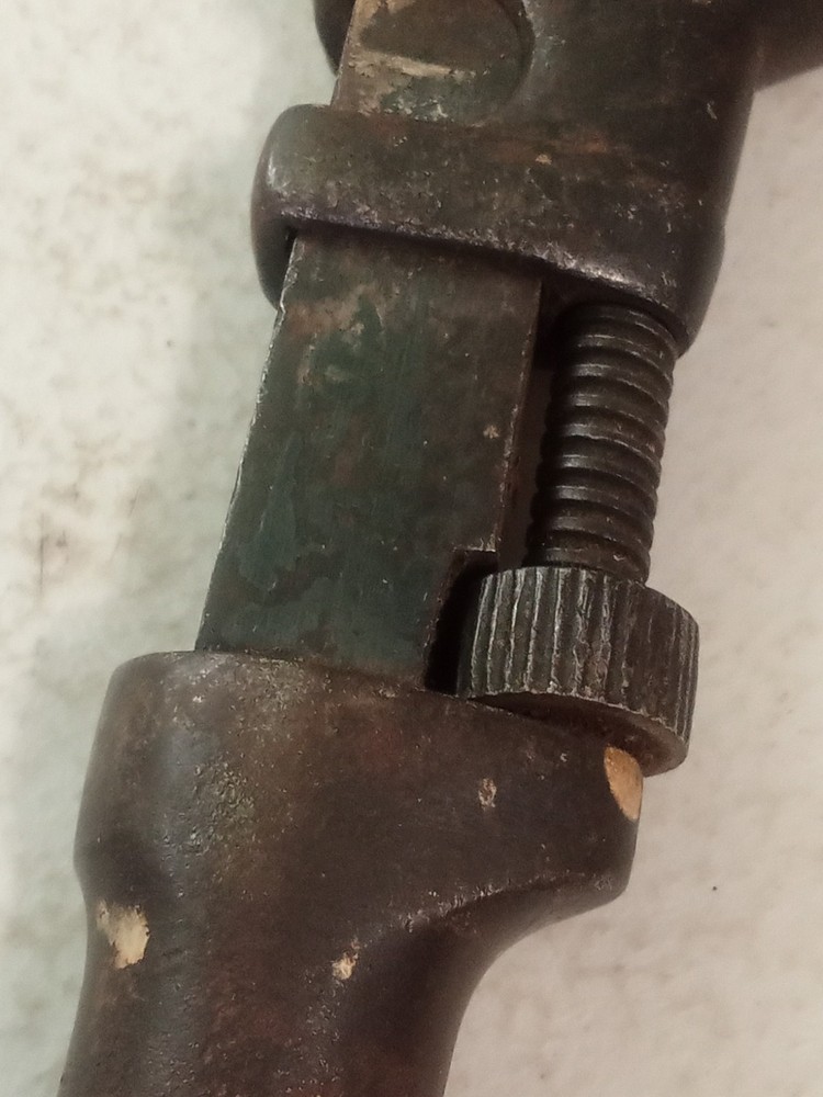 Vintage Wood Handled Pipe/Monkey Wrench