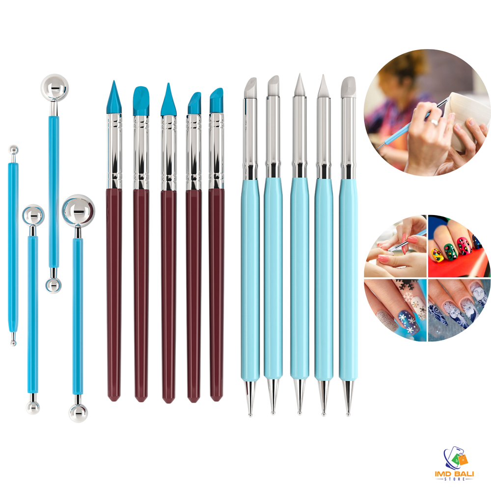 Silicone Clay Sculpting Tools Set Modeling Dotting Tool for Pottery 14 Pieces