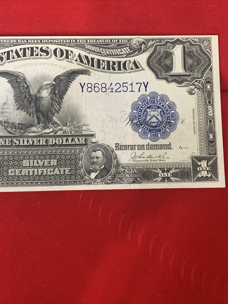 1899 $1 Silver Certificate BLACK EAGLE Teehee & Burke Moderately Circulated