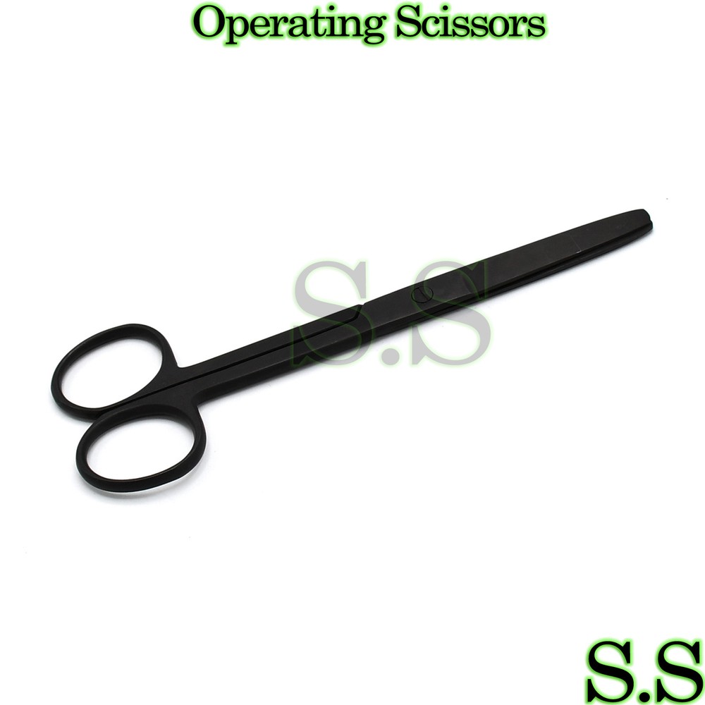 Operating Scissors Straight 4.5" blunt-blunt Black Coated Surgical Instruments