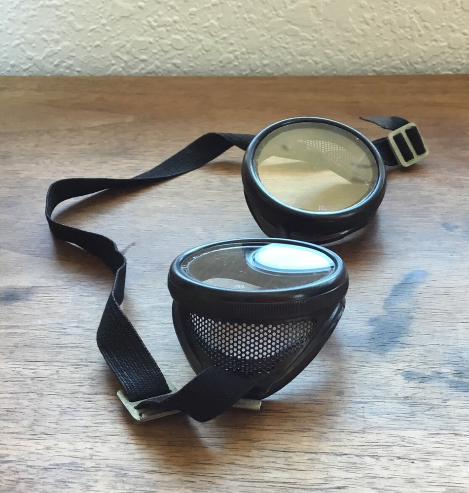 Vintage Glass Goggles With Adjustable Strap Steam Punk ￼