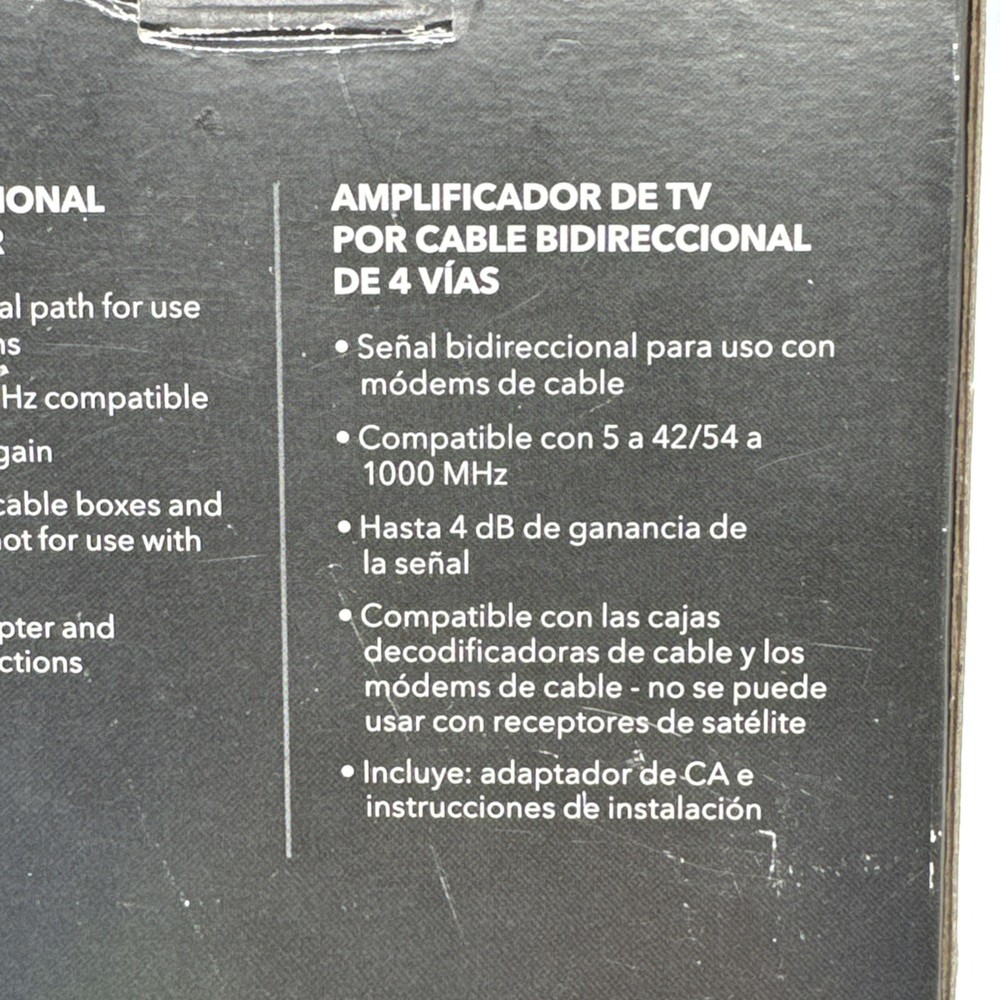 Rocketfish Coaxial Connection Cable Amplifier 1-Input / 4-Output RF-G1179