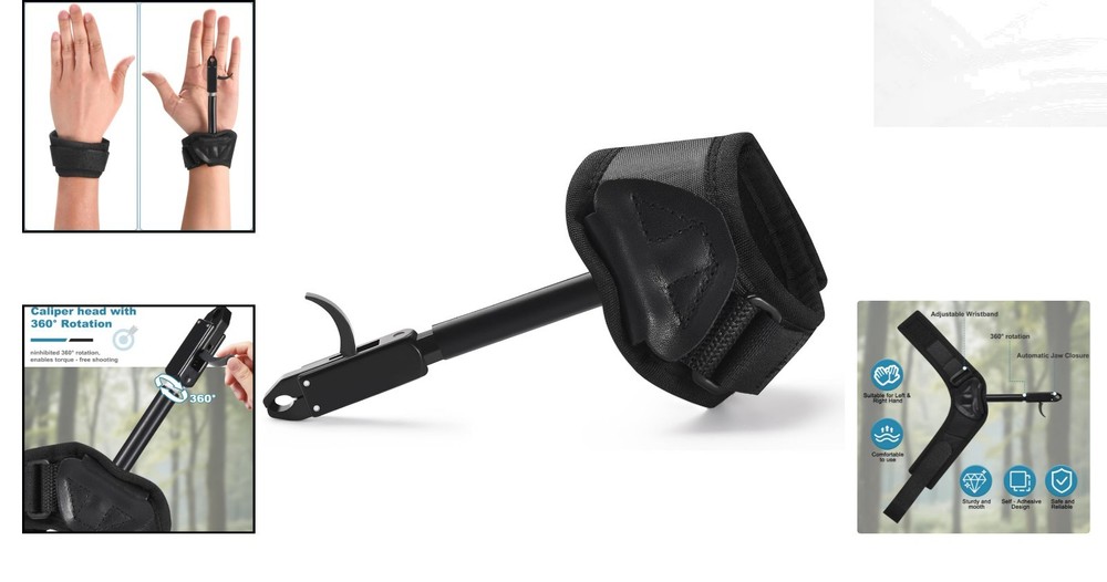 Lightweight Aluminum Compound Bow Release Aid - Left/Right Hand Compatible