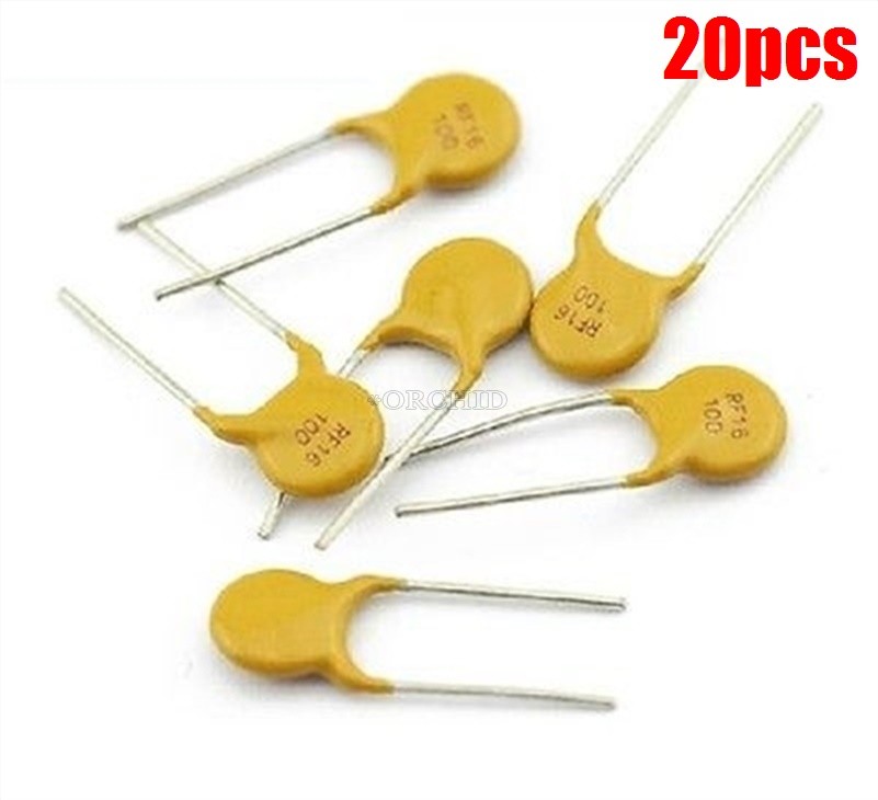 20Pcs RF16100 16V 0.1A Polyswitch Resettable Fuse Poly Switch Fuse Polyfuse hh
