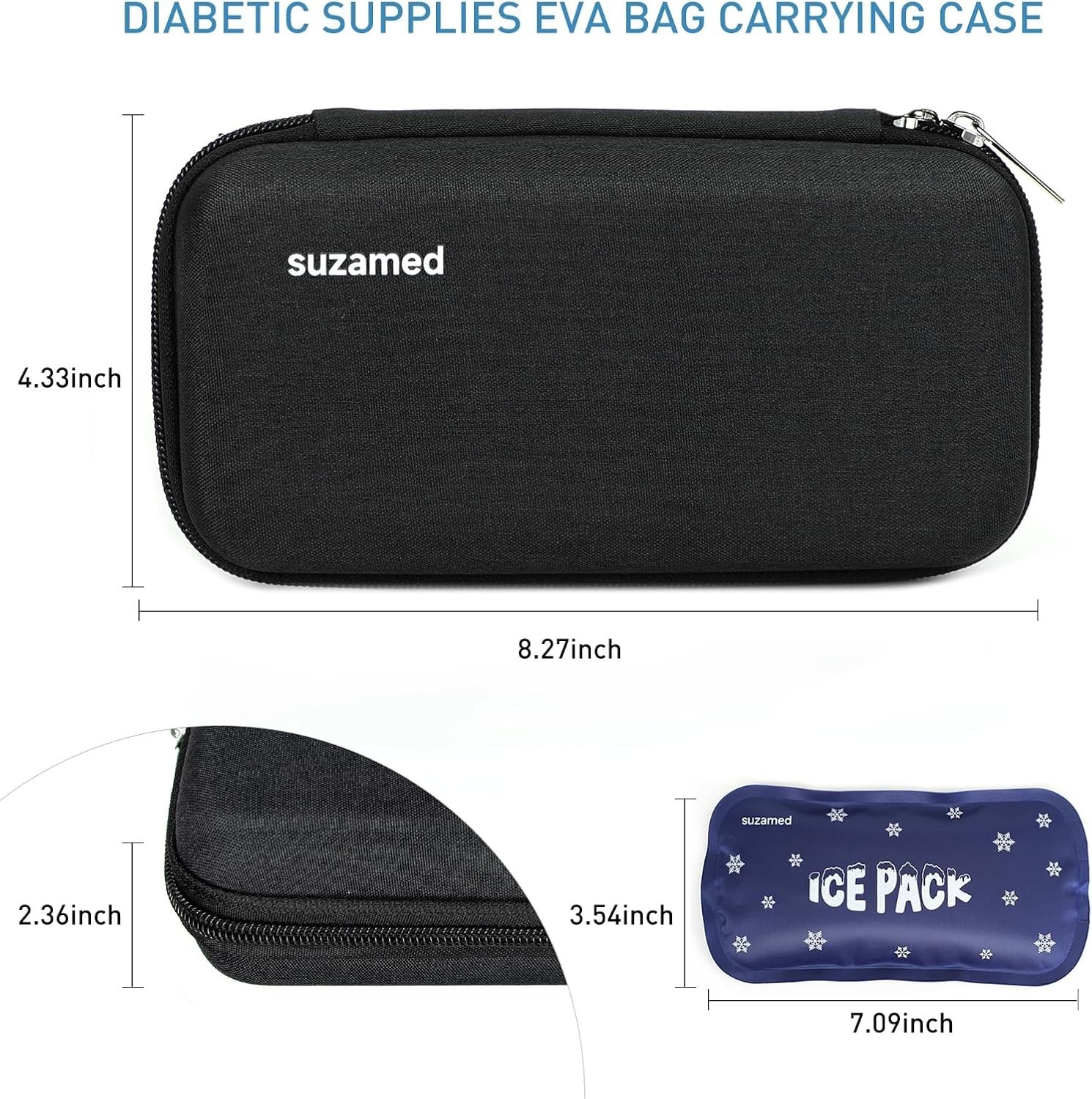 Travel Medicine Kit for Insulin Pens - Large Capacity & TSA Approved Cooler Case