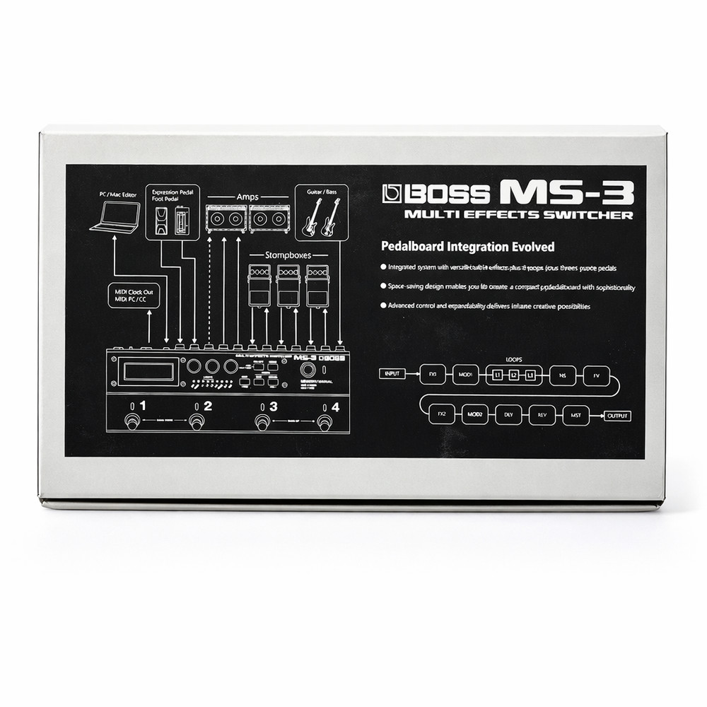 BOSS MS-3 MULTI EFFECTS SWITCHER RETAIL BOX + USER MANUAL + DOCUMENTATION ONLY