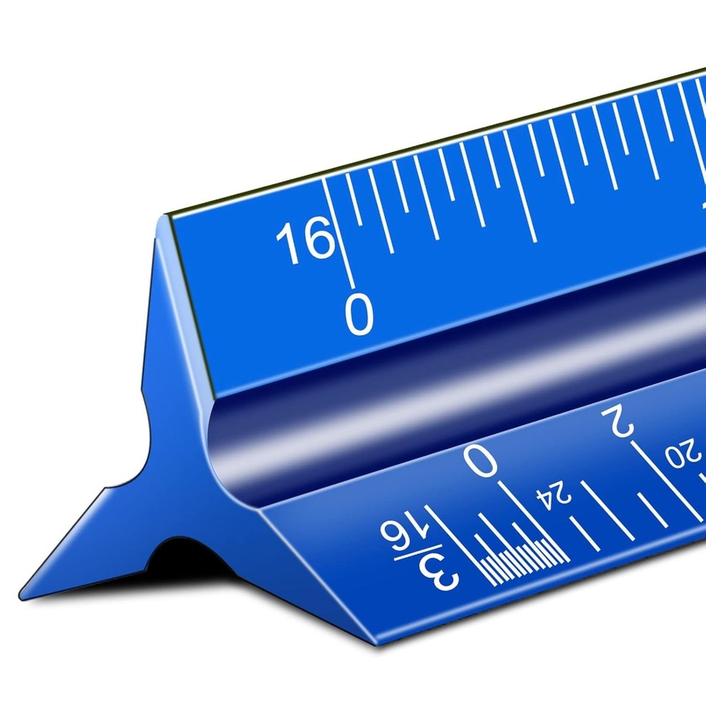 Versatile 12'' Architectural Scale Ruler - Perfect for Engineers and Draftsmen