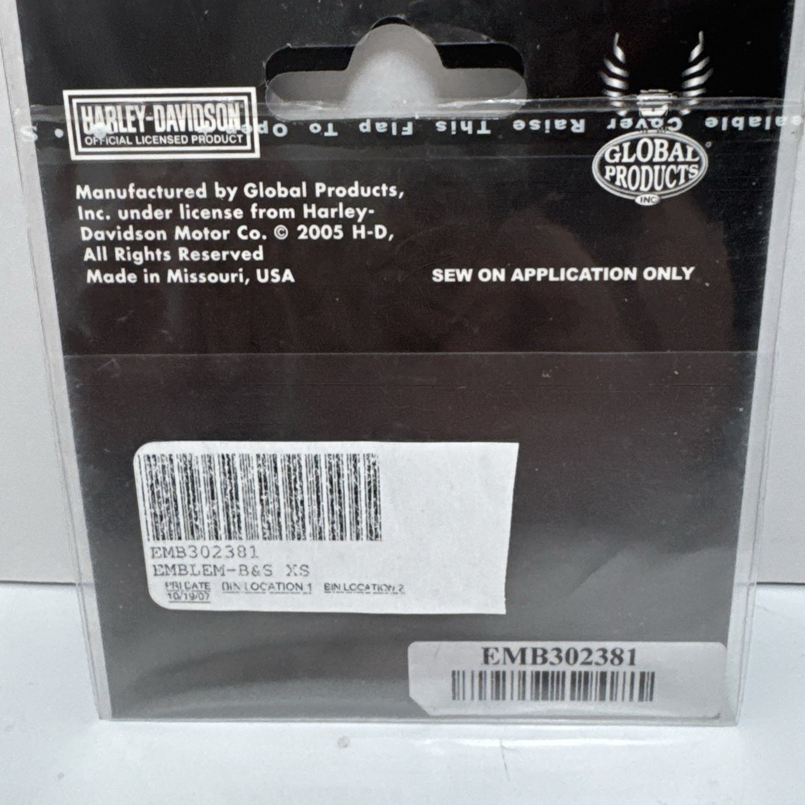 2005 Harley Davidson Bar & Shield Patch Emblem Jacket Nostalgic B&S 2.5” NIP