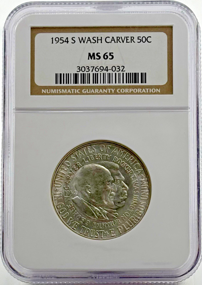 1954-S 50 Cent Washington Carter Silver Commemorative