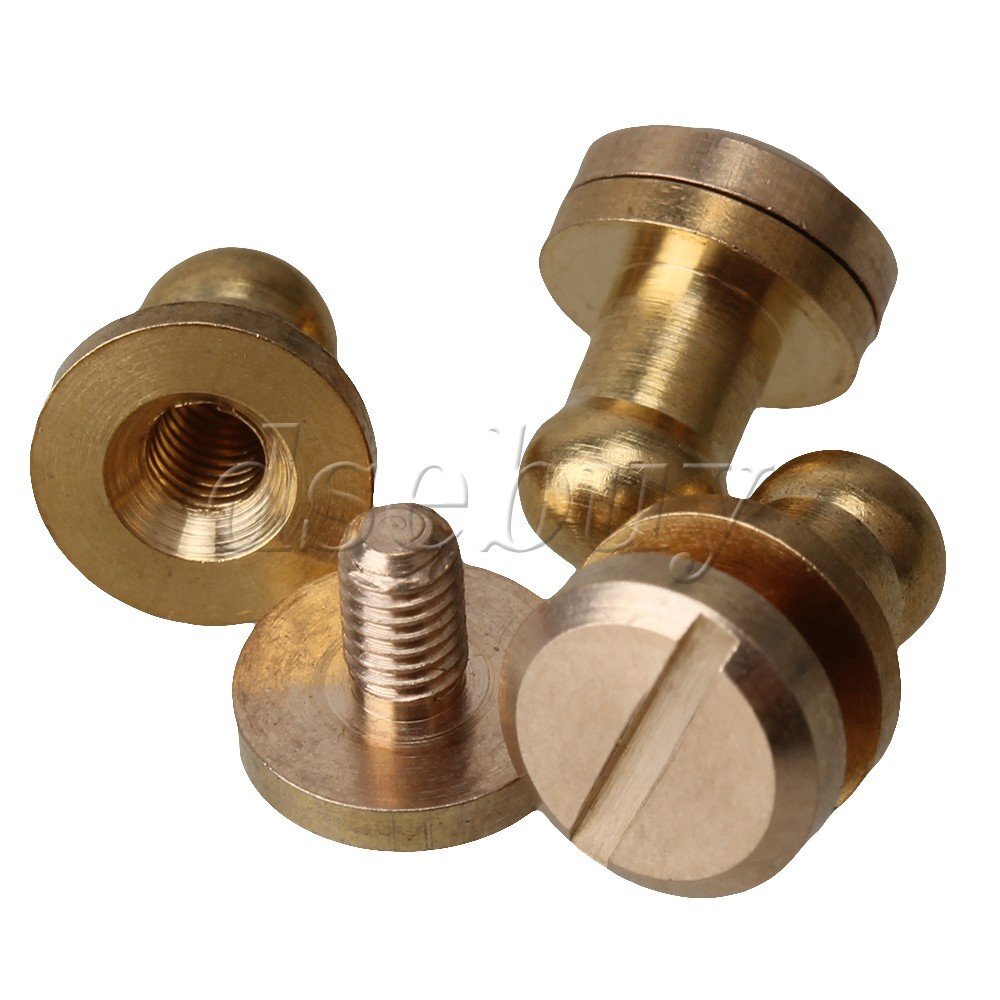 10pcs 8 x 5 x 8mm Solid Brass Screw In Button Studs Chicago Screws Nail Rivets