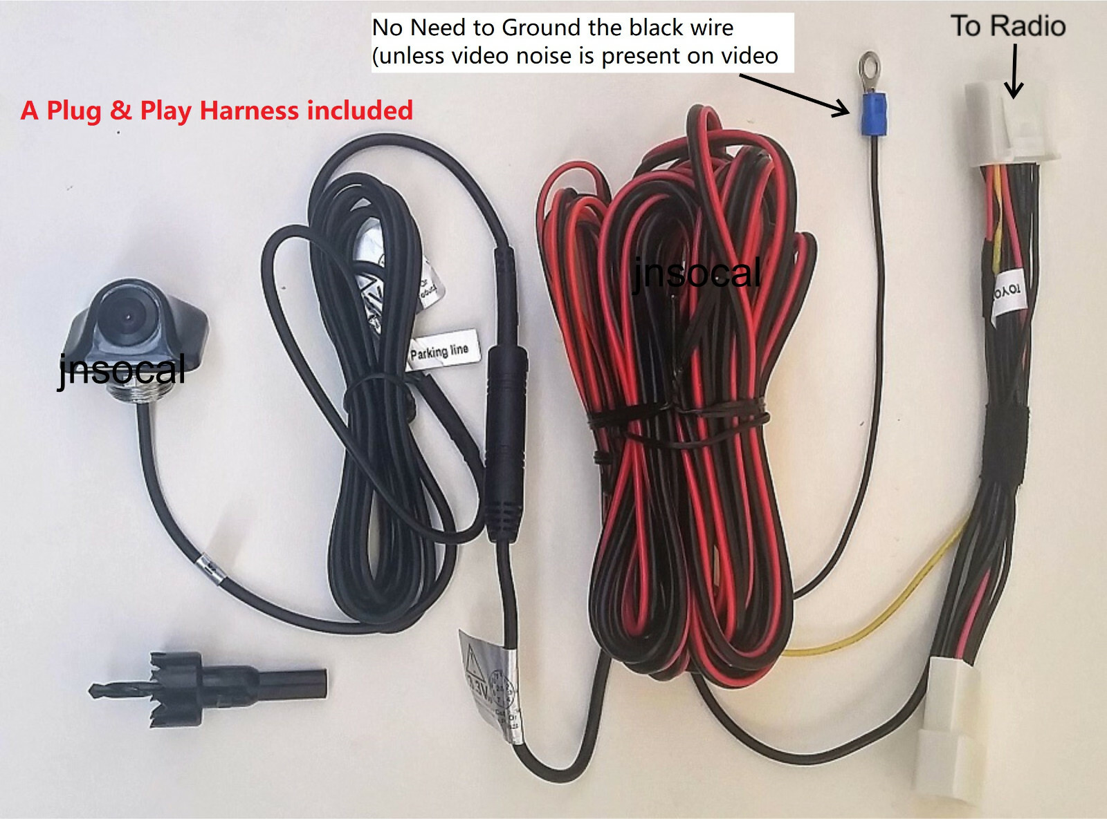 Toyota Camry L LE SE XLE Rear Backup Camera Kit for 2012, 2013, 2014 Plug & Play