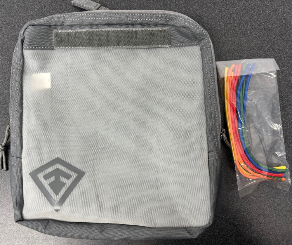 First Tactical 9 X 10 Internal Organizer Hook and Loop Pouch Asphalt