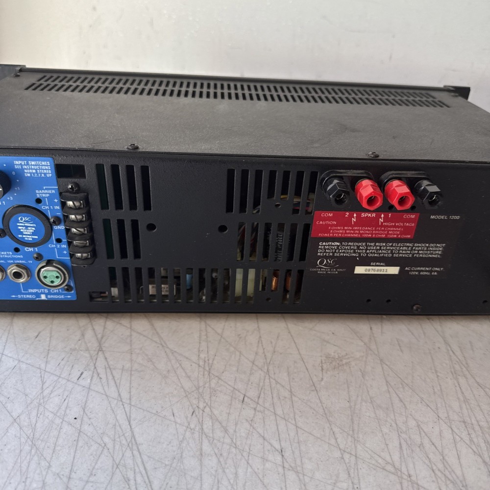QSC Model 1200 2-Channel Power Amplifier
